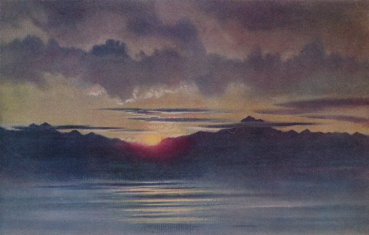 En aprilsolnedgang fra Hut Point, Looking West, 1911, 1913 av Charles Edward Wilson