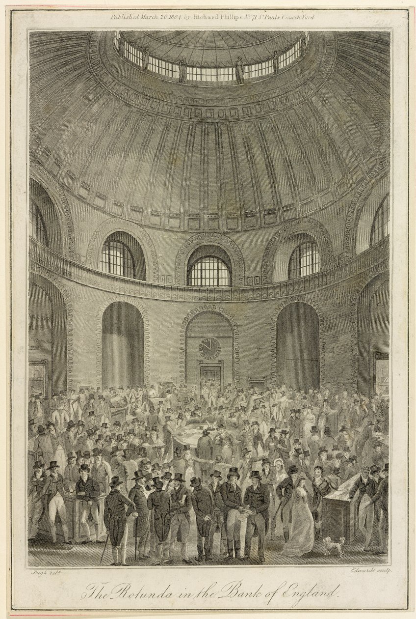 Rotunda ved Bank of England, 1804 av Edwards