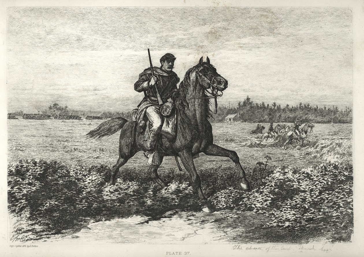 Et fremskritt av kavaleriet av Edwin Austin Forbes