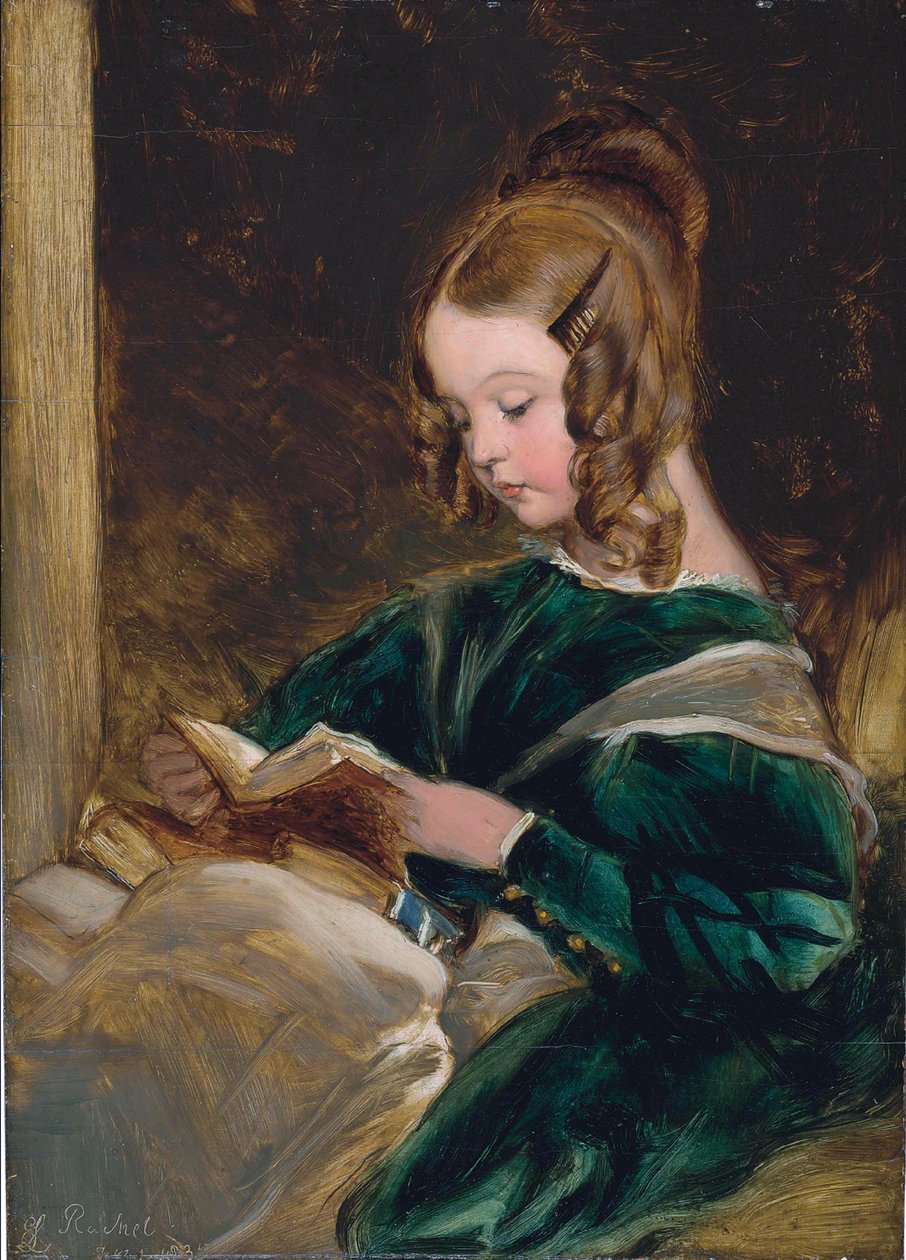 Studie av Rachel Russell (1826-1898), datter av Georgina, den andre kona til John, sjette hertug av Bedford av Edwin Landseer