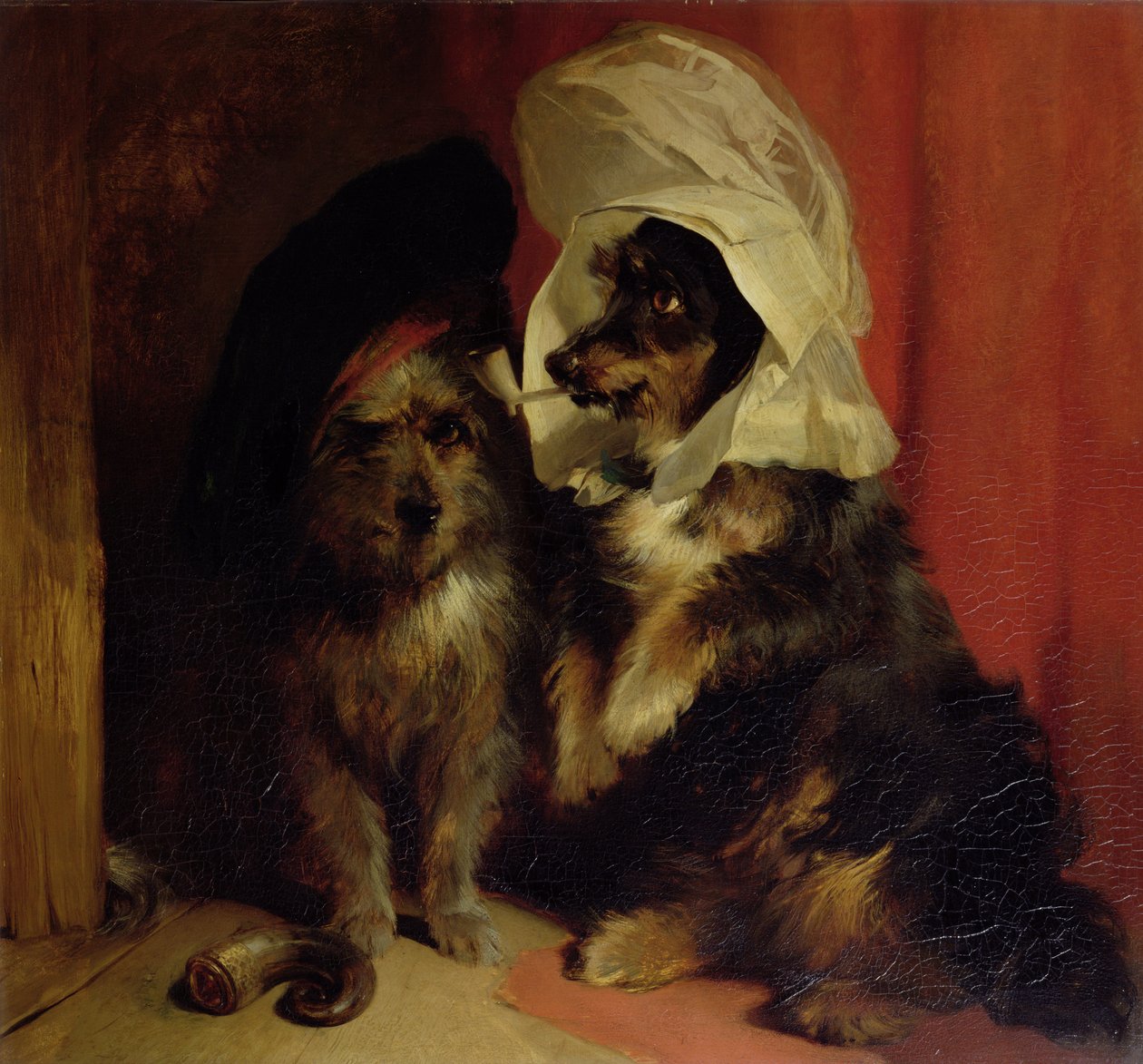 Komiske hunder, 1836 av Edwin Landseer