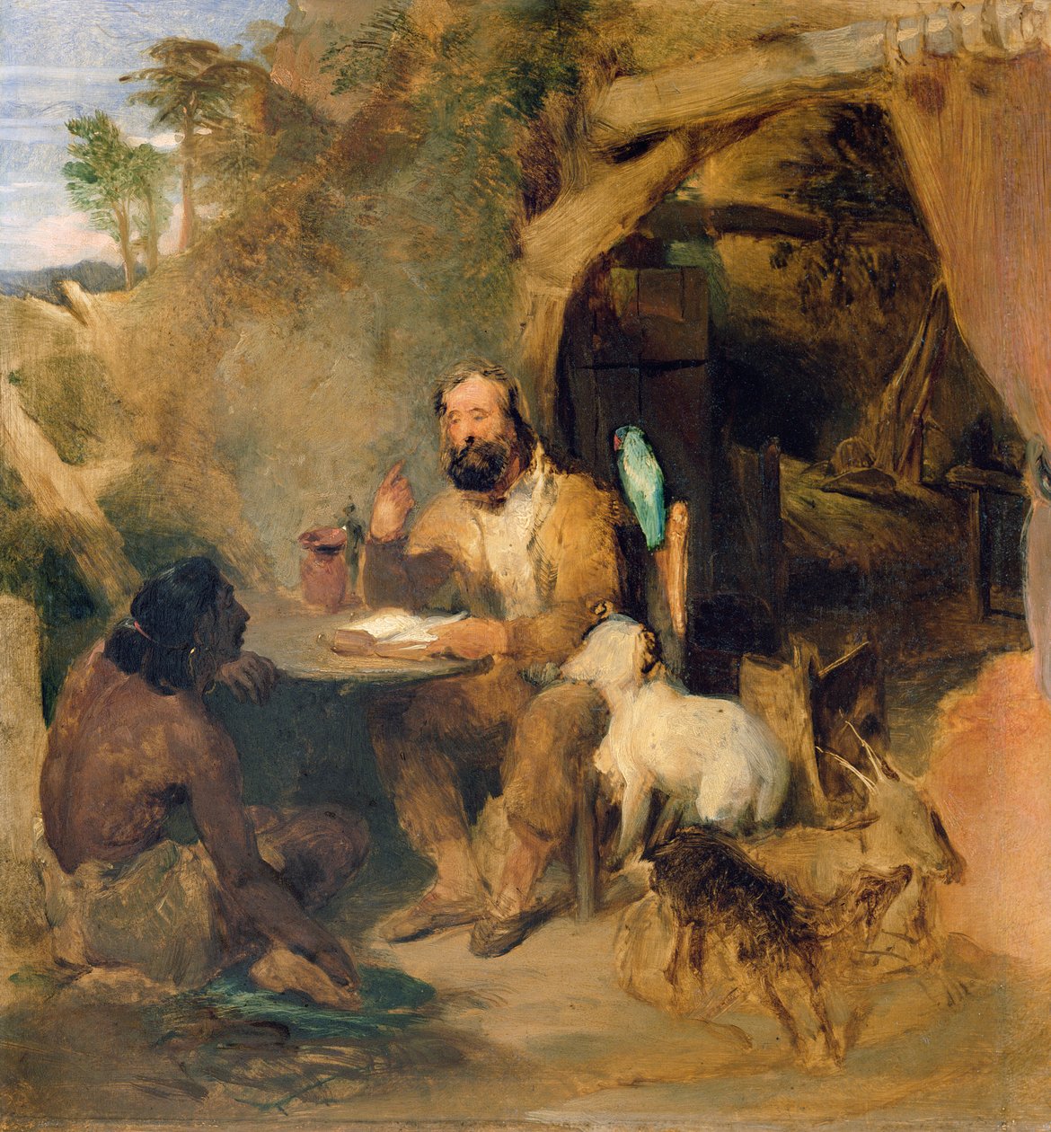 Robinson Crusoe, 1827 av Edwin Landseer