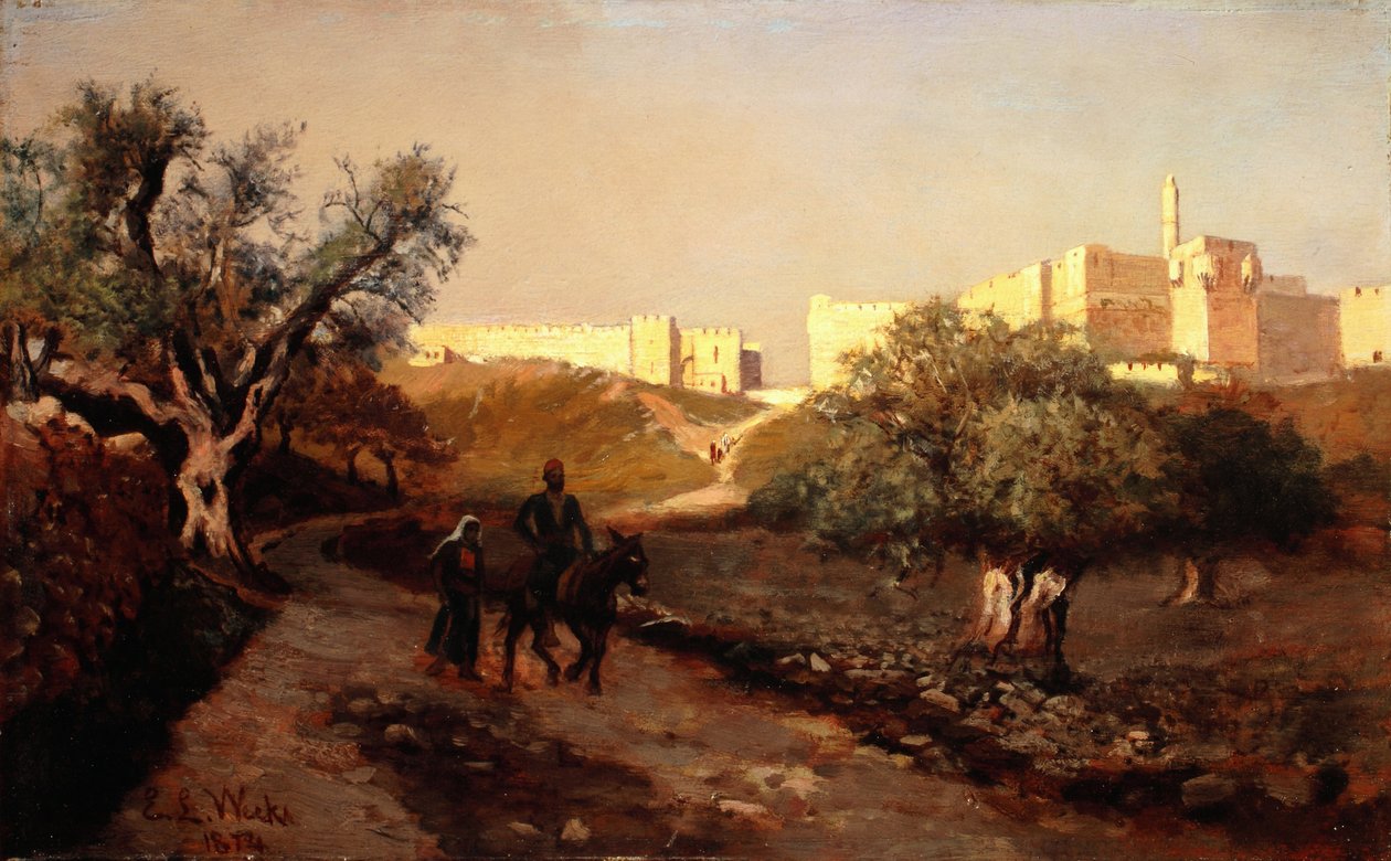 Jerusalems murer, 1874 av Edwin Lord Weeks