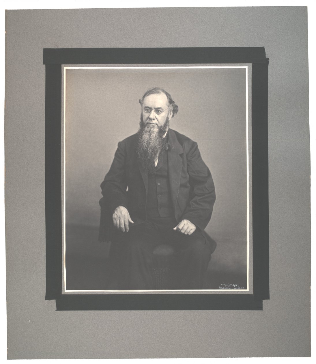 Imperial platina fotografi av Edwin M. Stanton, 1865, trykt av M.P. Rice, ca. 1892 (sepia-bilde) av Edwin McMasters Stanton