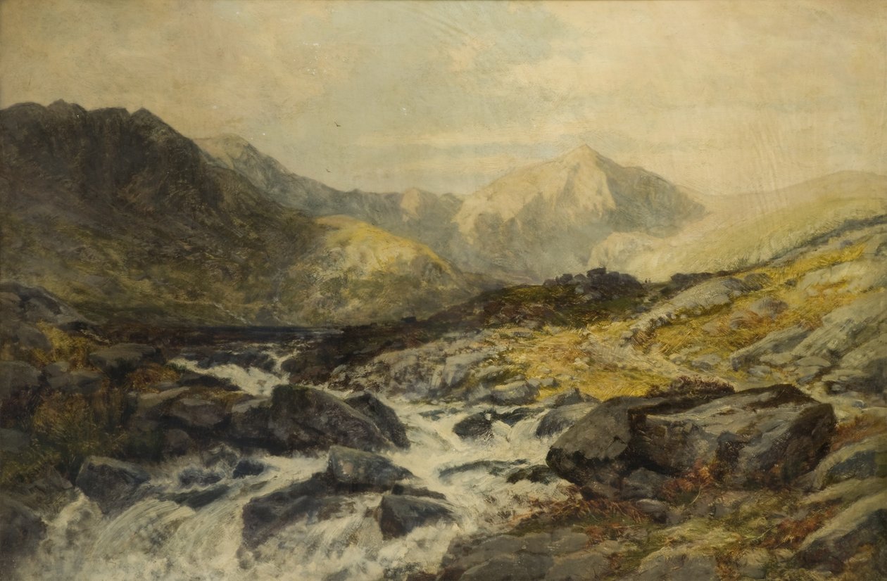 Glaslyn Stream-olje på lerret av Edwin Pettitt