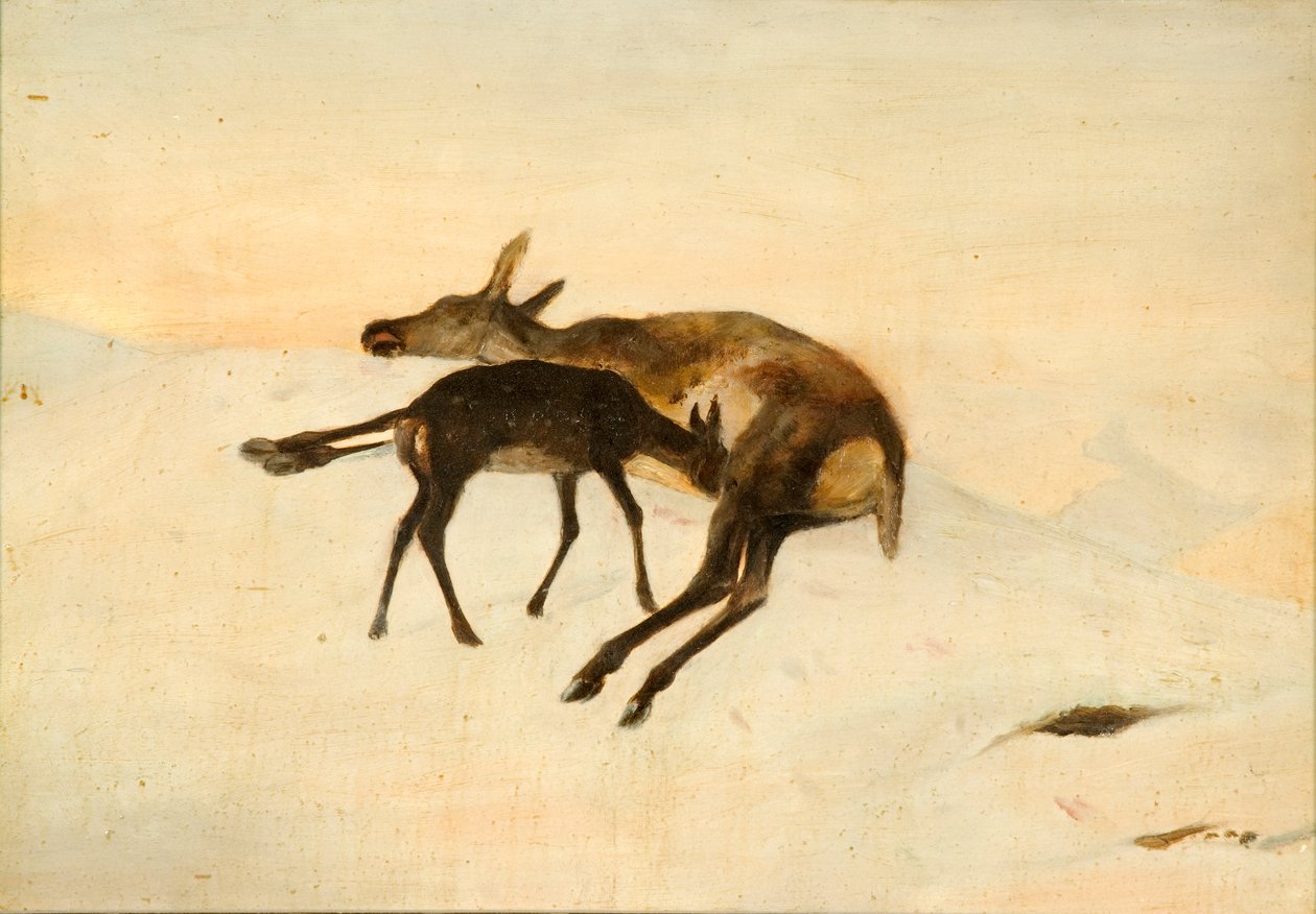Et tilfeldig skudd (olje om bord) av Edwin (after) Landseer