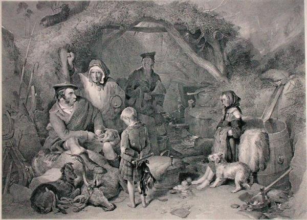 The Highland Whisky Still, gravert av Robert Graves, utgitt 1876 (gravering) av Edwin (after) Landseer