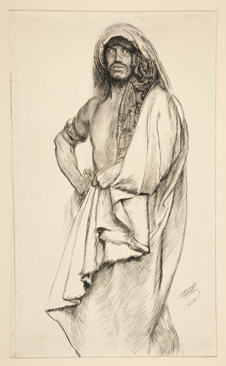 Aaron, fra Titus Andronicus av Edwin Austin Abbey