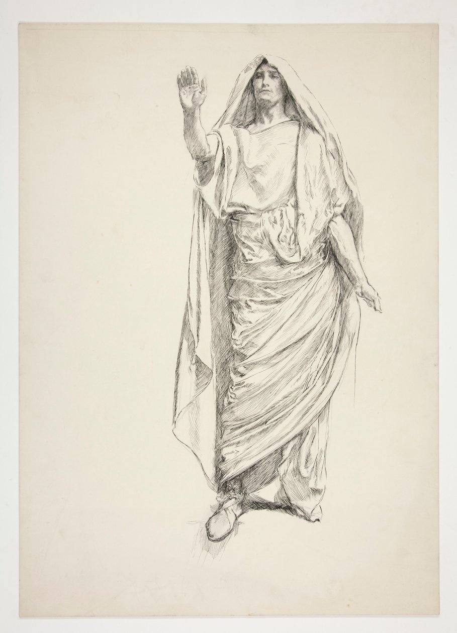 Anthony (foreløpig tegning for .3138) - Julius Caesar av Edwin Austin Abbey