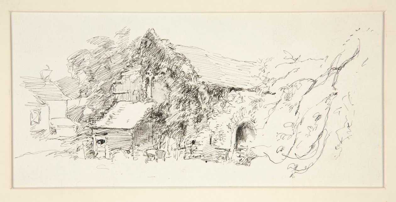 Arkitektstudie av Edwin Austin Abbey