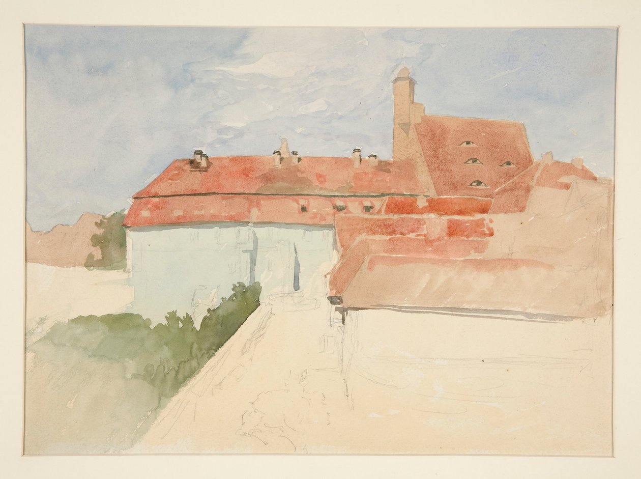 Arkitektstudie av Edwin Austin Abbey