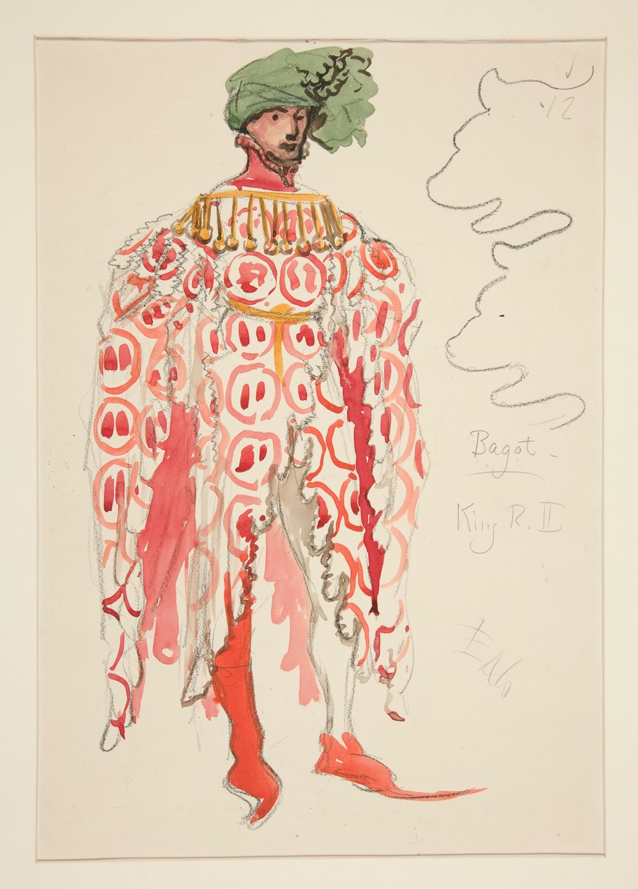 Bagot, kostymeskisse for Henry Irving av Edwin Austin Abbey