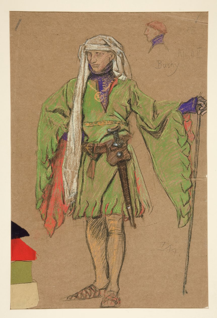 Bushy, costume sketch for King Richard II   1336025   no       norwegian Successfully Translated  Original: Birth of Saint Benedict, 1687-1717. Translat: Birth of Saint Benedict, 1687-1717. 1175654 no norwegian Successfully Translated Original: Lady Doroth av Edwin Austin Abbey