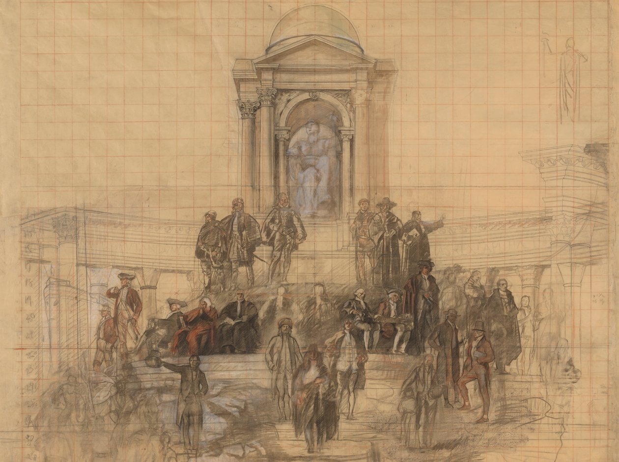 Tegneserie for av Edwin Austin Abbey