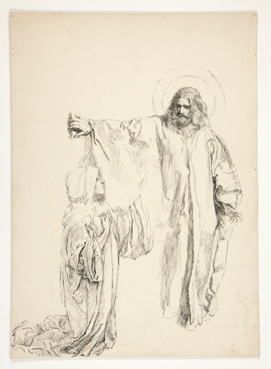 Kristus og Maria Magdalena av Edwin Austin Abbey