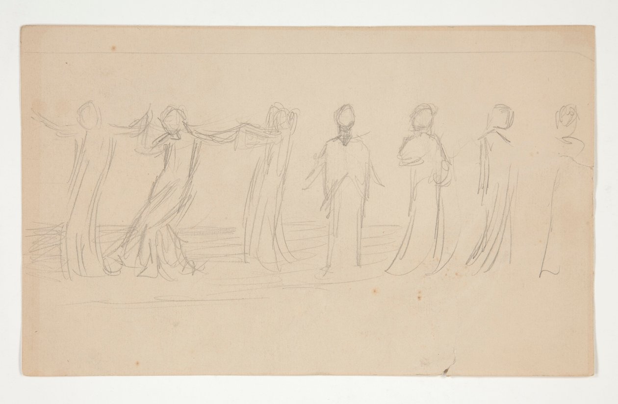 Komposisjonsstudie for av Edwin Austin Abbey