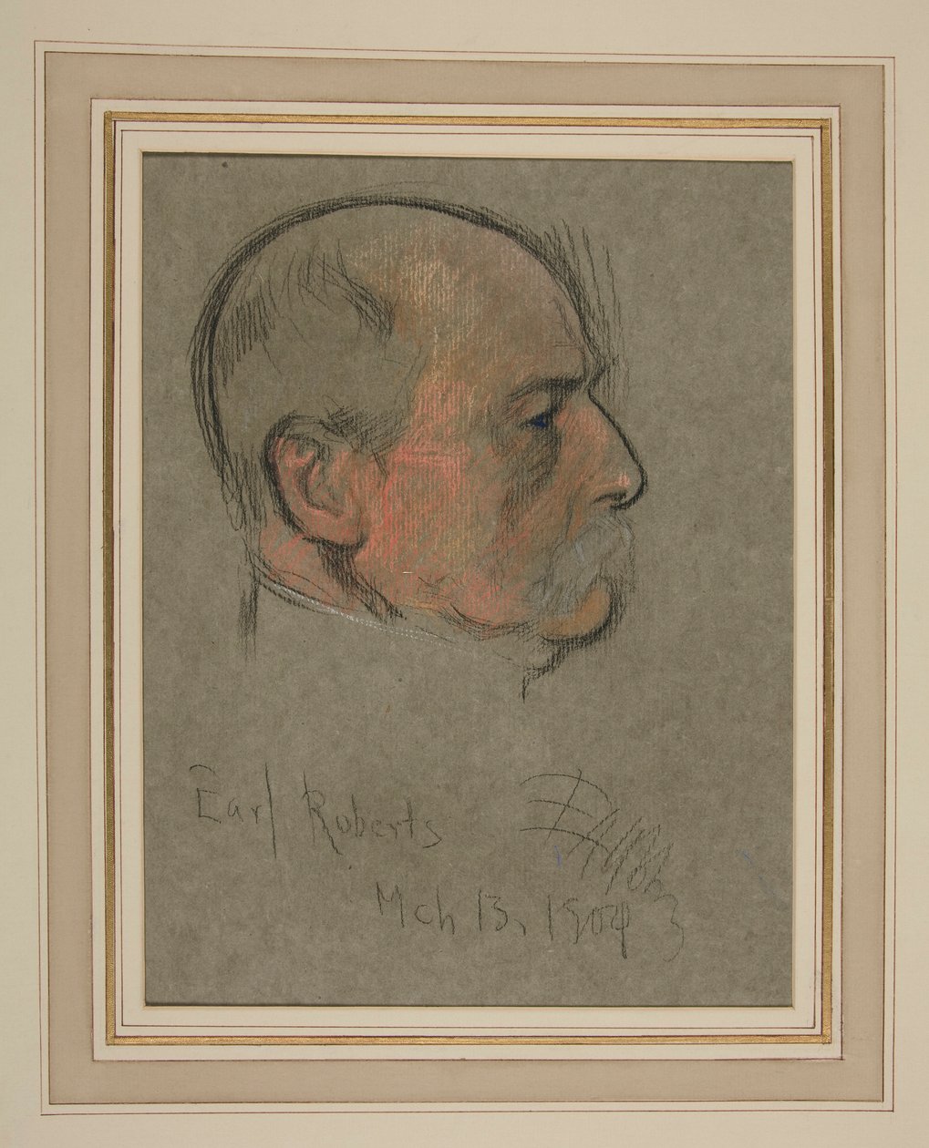 Kroning av Edward VII Portrett: Frederick Sleigh Roberts, Earl av Edwin Austin Abbey