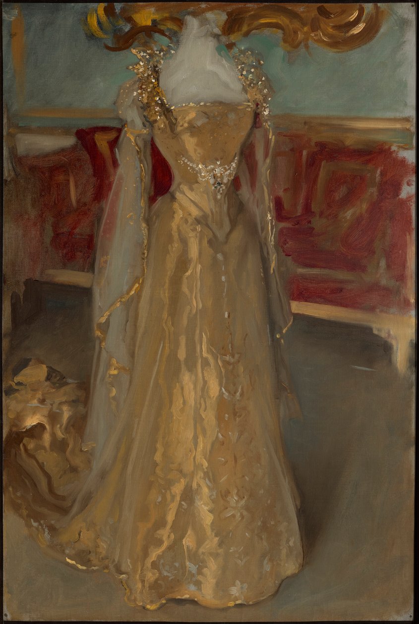 Draperistudie av dronning Alexandra av Edwin Austin Abbey