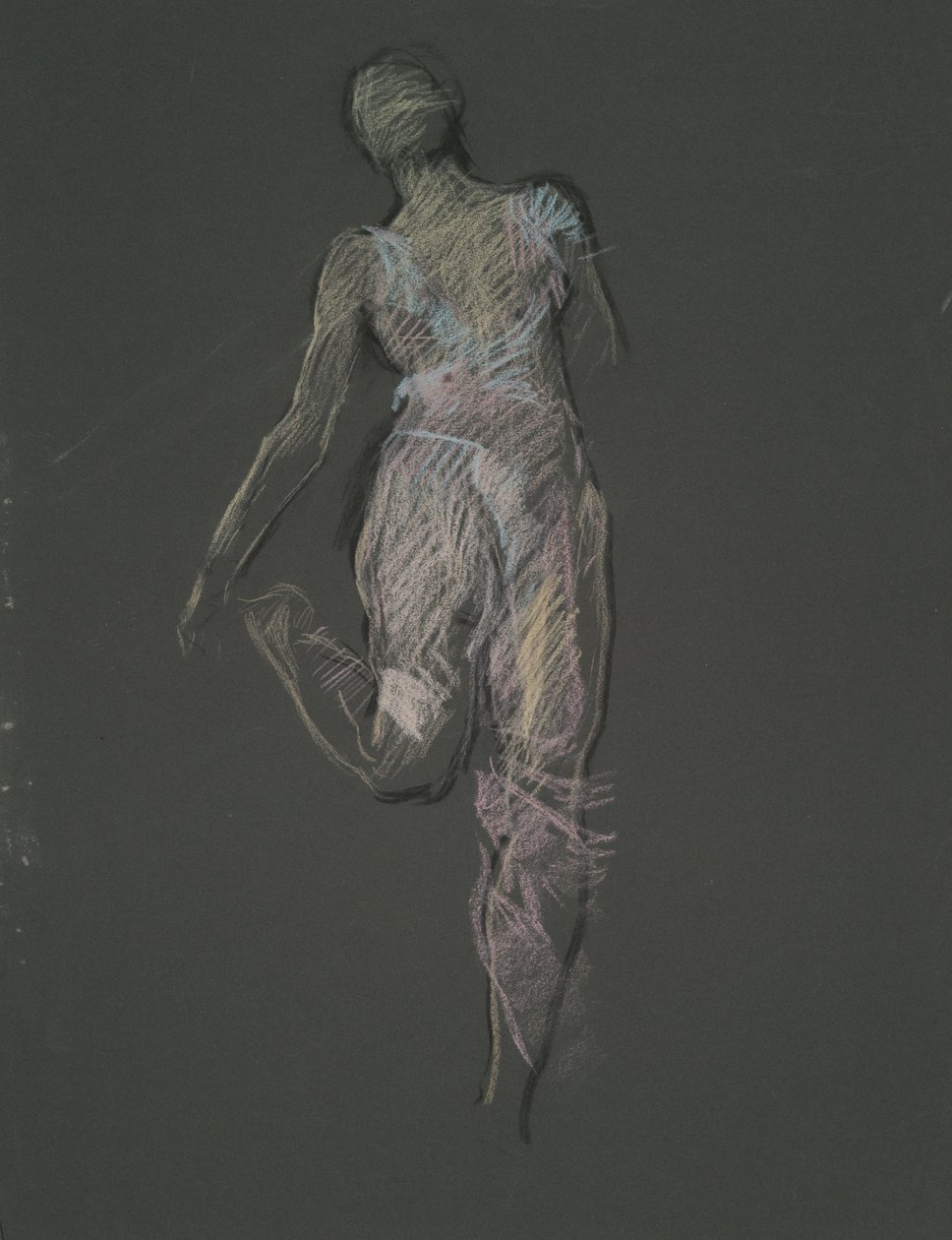 Tidlig figurstudie for av Edwin Austin Abbey