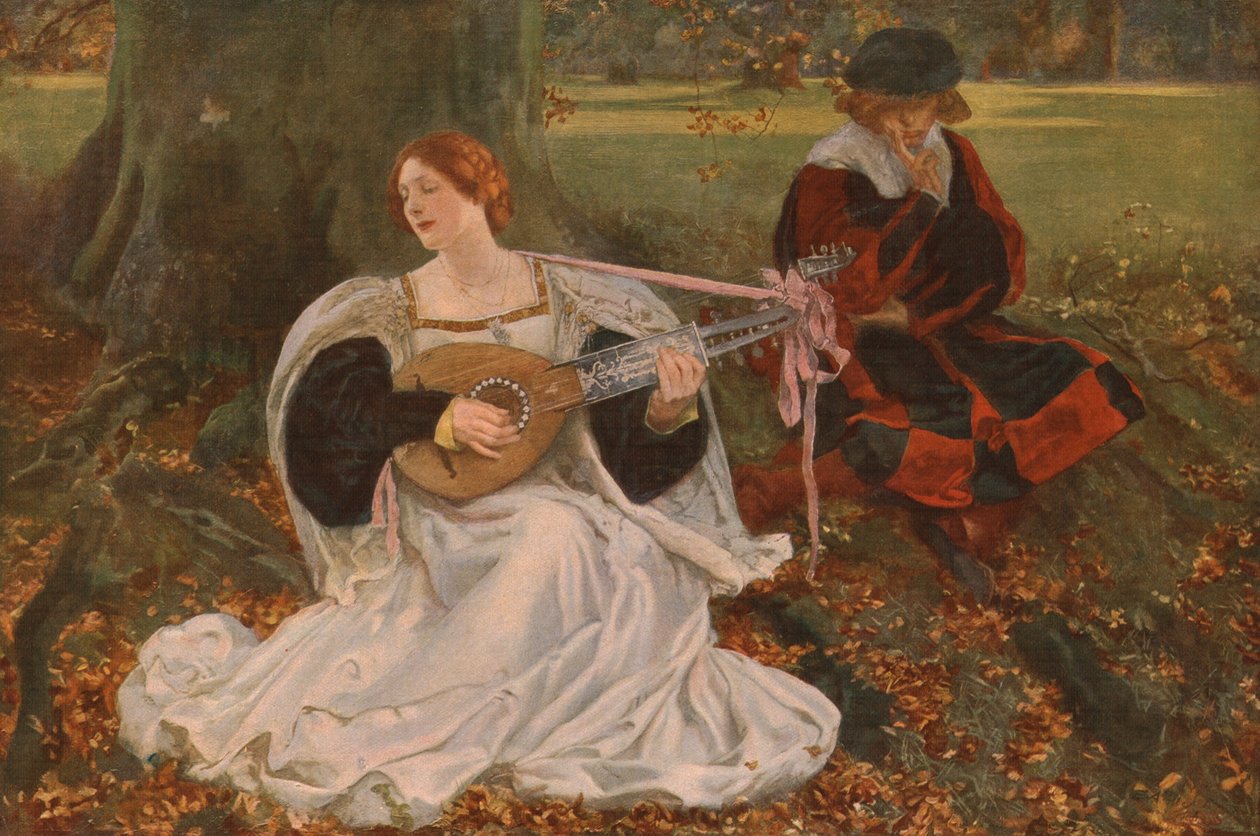 Fair is my Love, c1900, c1930. av Edwin Austin Abbey