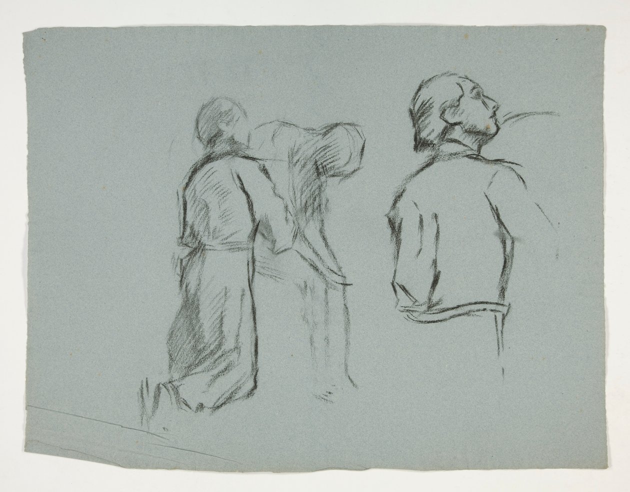Figurstudier for Knighting of Sir Galahad, fra The Quest of the Holy Grail (en serie på femten malerier for Boston Public Library, fullført i 1901) av Edwin Austin Abbey