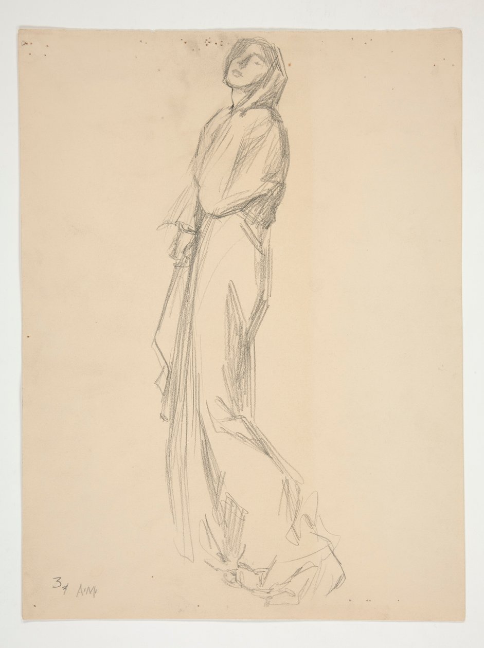 Figurstudie for av Edwin Austin Abbey