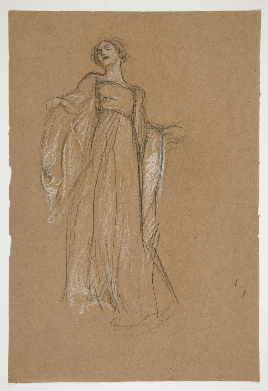 Figurstudie for av Edwin Austin Abbey
