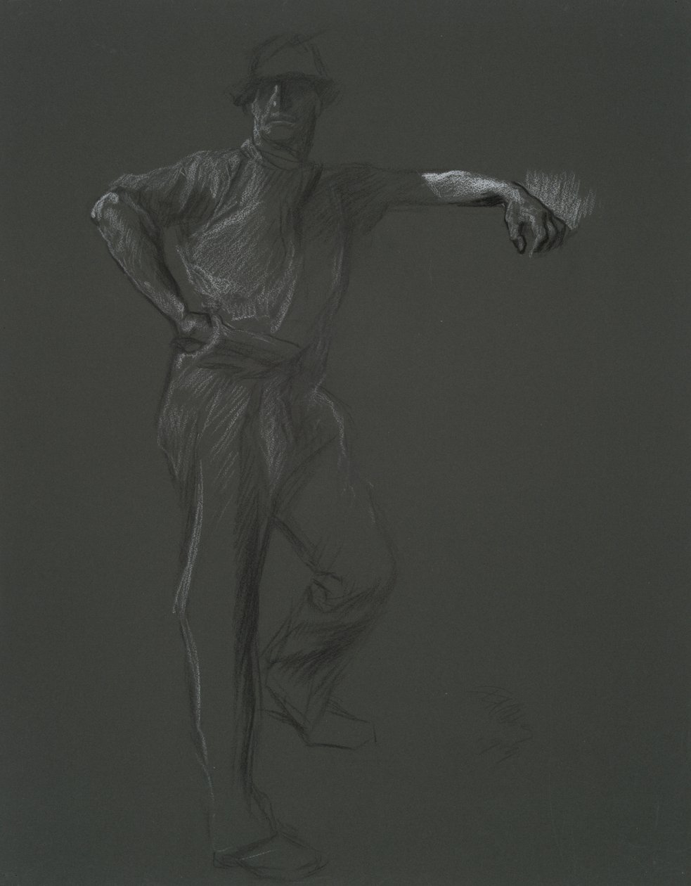 Figurstudie for av Edwin Austin Abbey