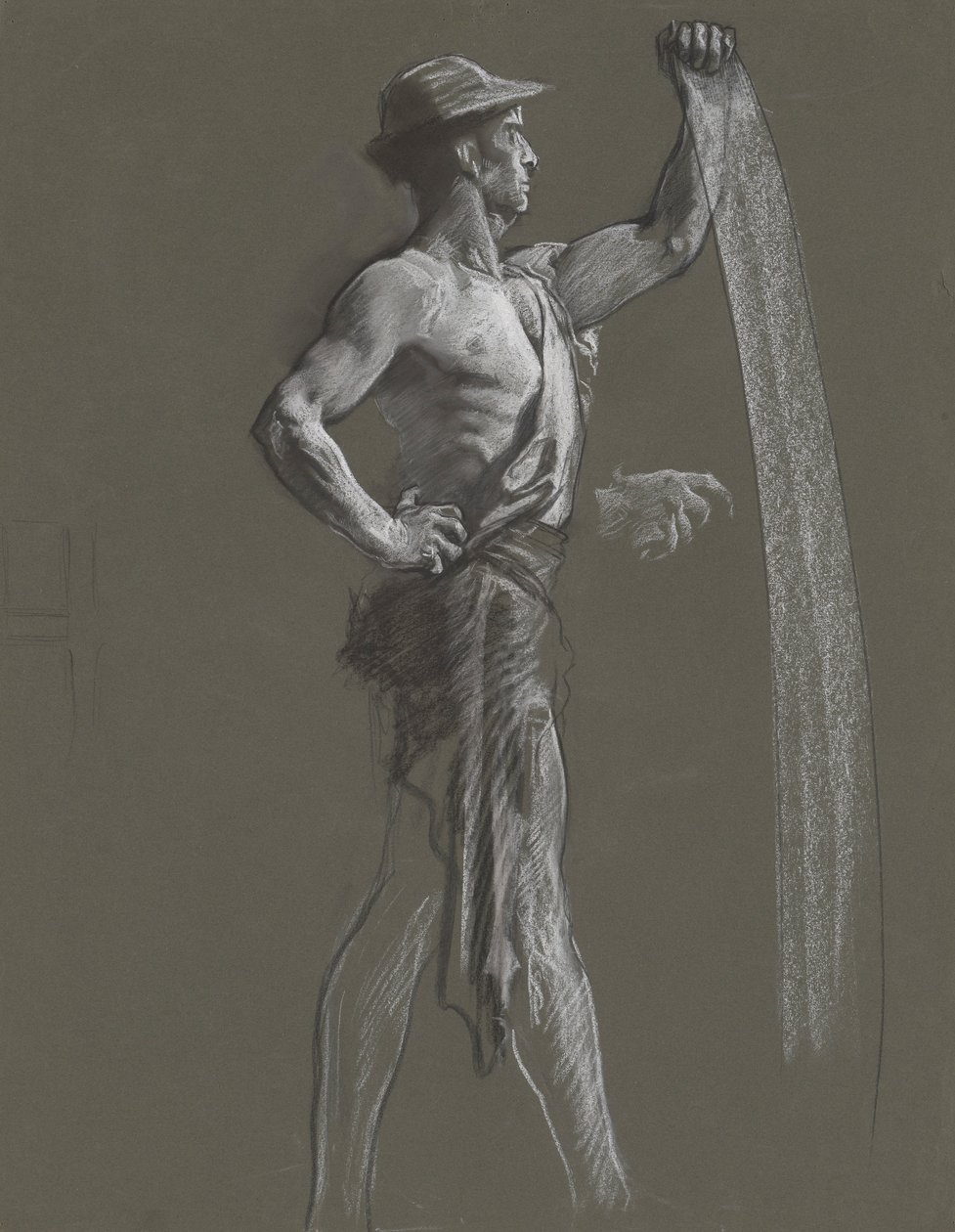 Figurstudie for av Edwin Austin Abbey