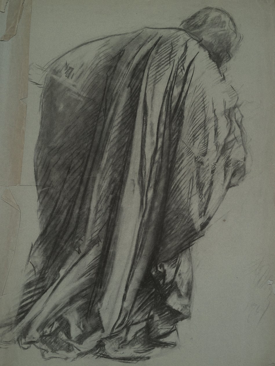 Figurstudie for Galahad i av Edwin Austin Abbey