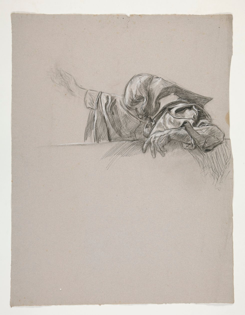 Figurstudie for kong Arthur av Edwin Austin Abbey