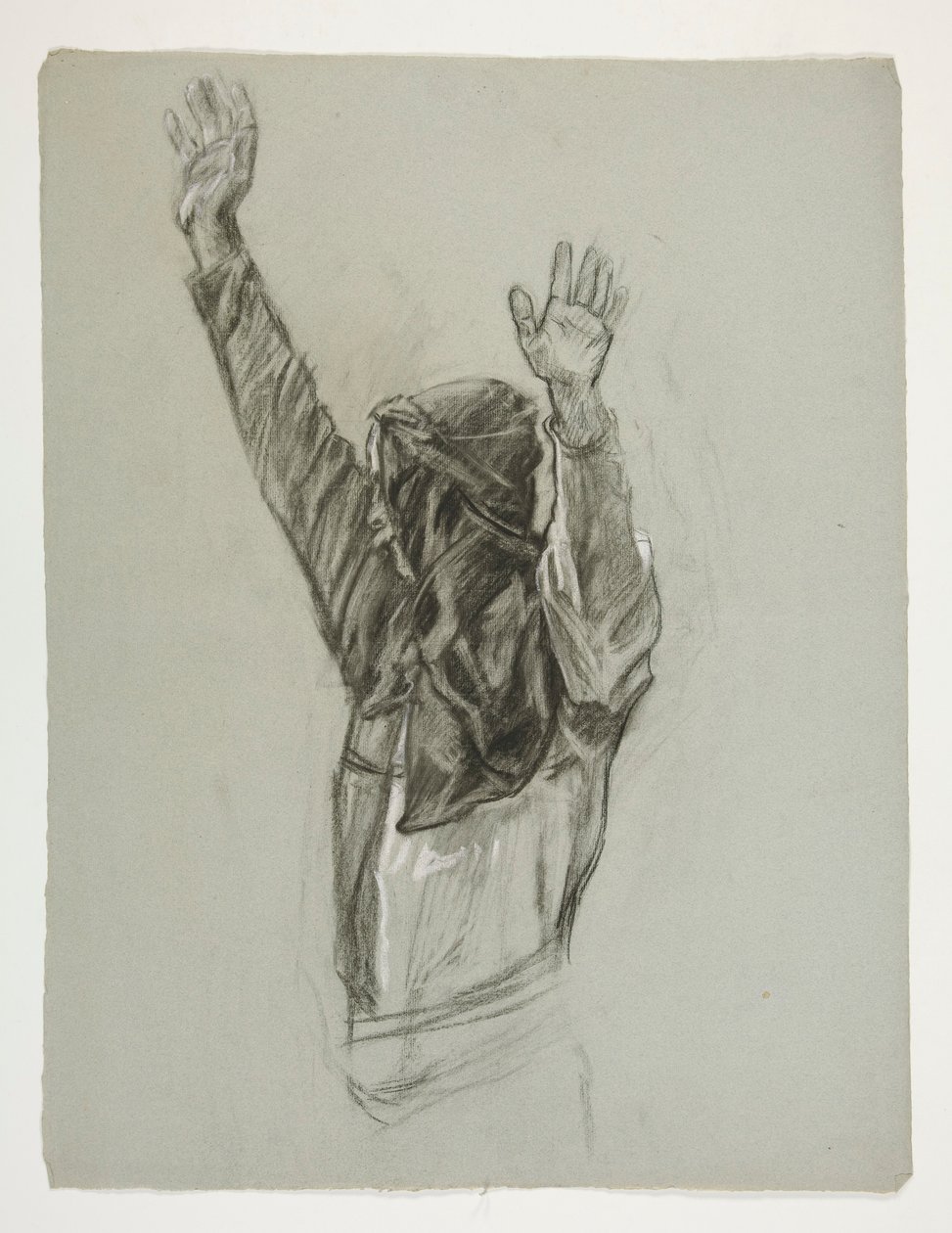 Figurstudie for kong Arthur av Edwin Austin Abbey