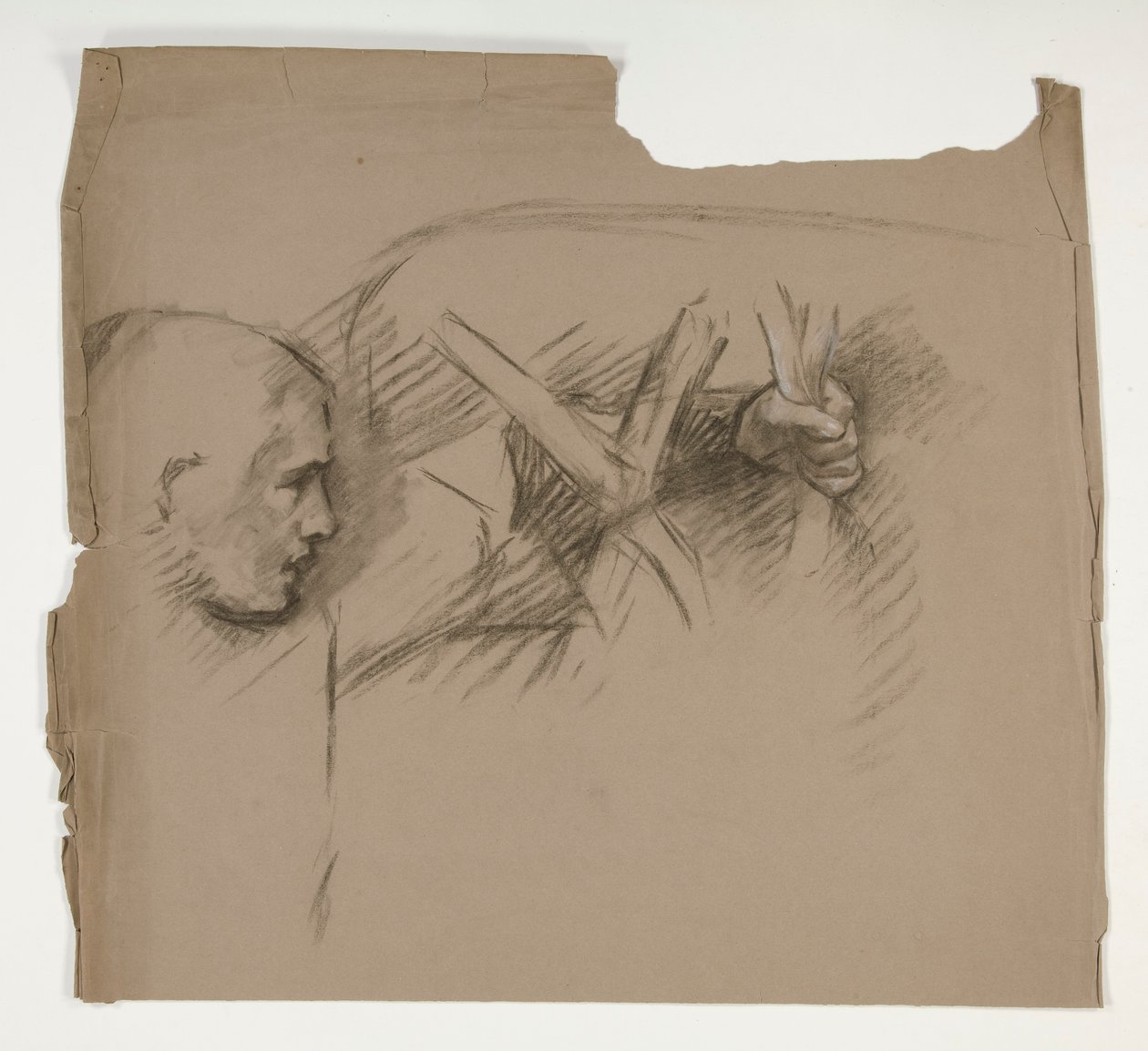 Figurstudie for Seven Deadly Sins, fra The Quest of the Holy Grail (en serie på 15 malerier for Boston Public Library, fullført i 1901) av Edwin Austin Abbey