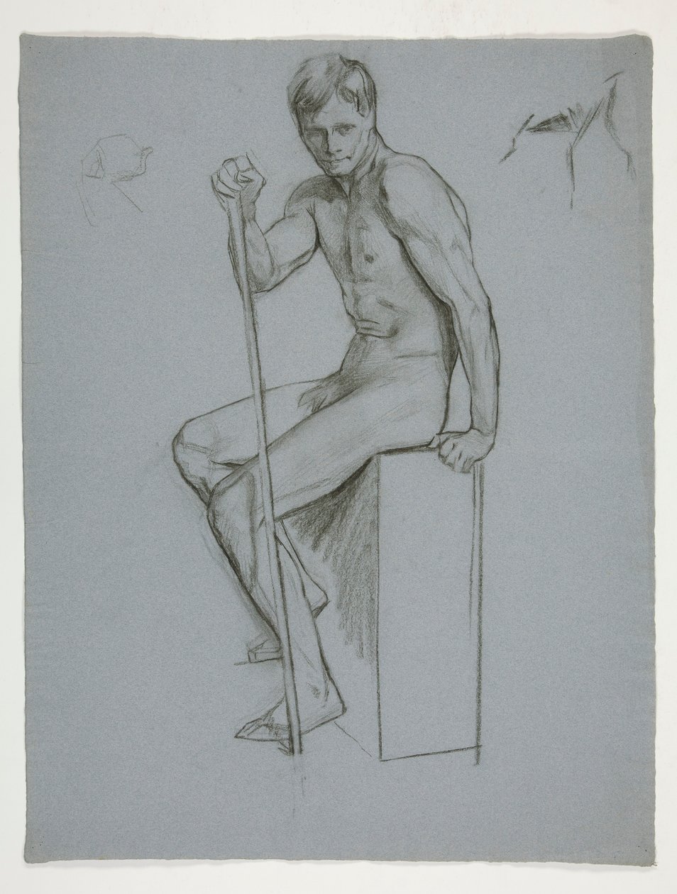 Figurstudie for The Spirit of Vulcan, Genius of the Workers in Iron and Steel, capitol rotunda, Harrisburg, Pennsylvania av Edwin Austin Abbey