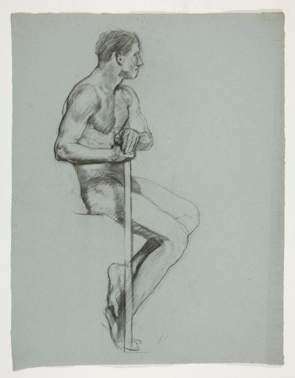 Figurstudie for The Spirit of Vulcan, Genius of the Workers in Iron and Steel, capitol rotunda, Harrisburg, Pennsylvania av Edwin Austin Abbey