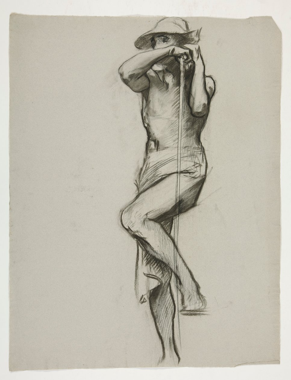 Figurstudie for The Spirit of Vulcan, Genius of the Workers in Iron and Steel, capitol rotunda, Harrisburg, Pennsylvania av Edwin Austin Abbey