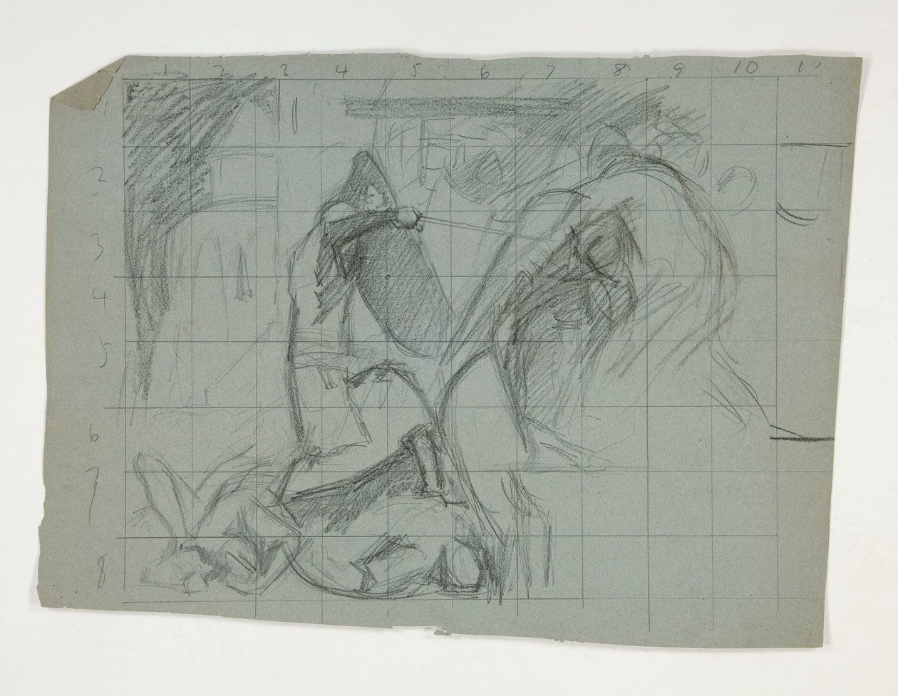 Figurstudie for de syv dødelige syndene, fra The Quest of the Holy Grail (en serie på femten malerier for Boston Public Library, fullført i 1901) av Edwin Austin Abbey