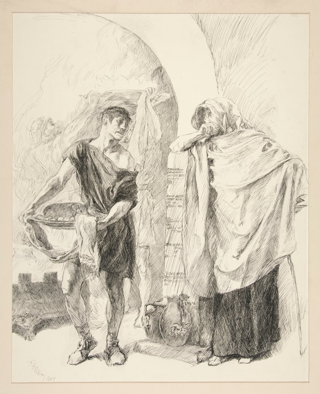 First Servingman: av Edwin Austin Abbey
