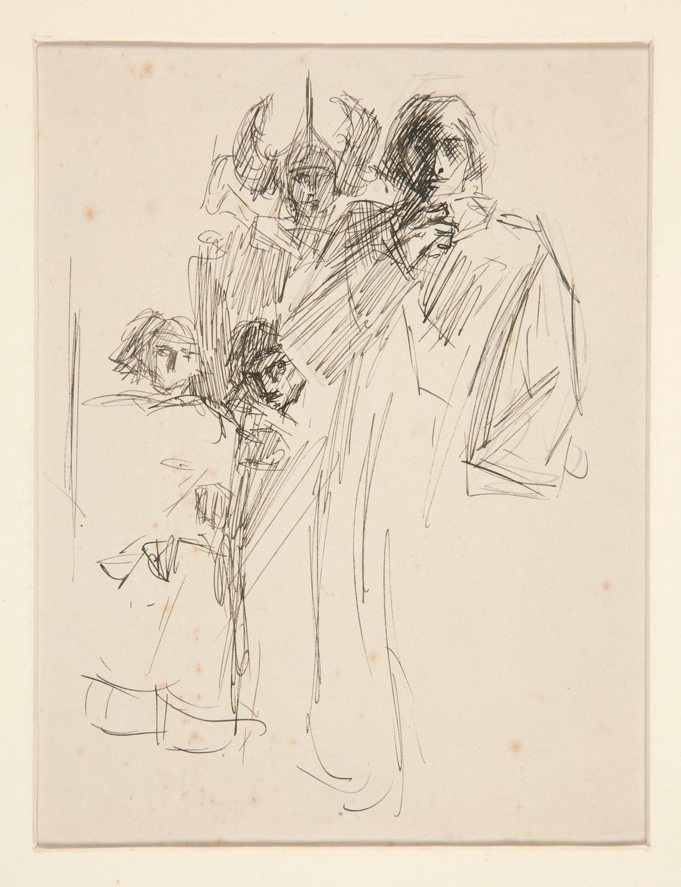 Galahad på Castle, studie for The Quest of the Holy Grail (serie med femten malerier for Boston Public Library, fullført i 1901) av Edwin Austin Abbey