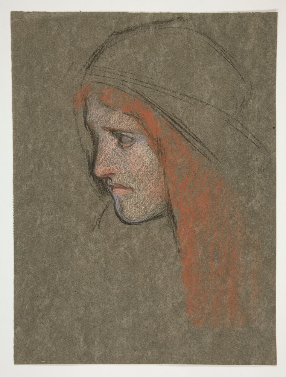 Head of Cordelia, fra King Lear av Edwin Austin Abbey