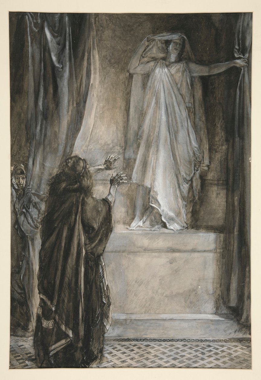 Hermine - Akt V, Scene III, Vinteren av Edwin Austin Abbey