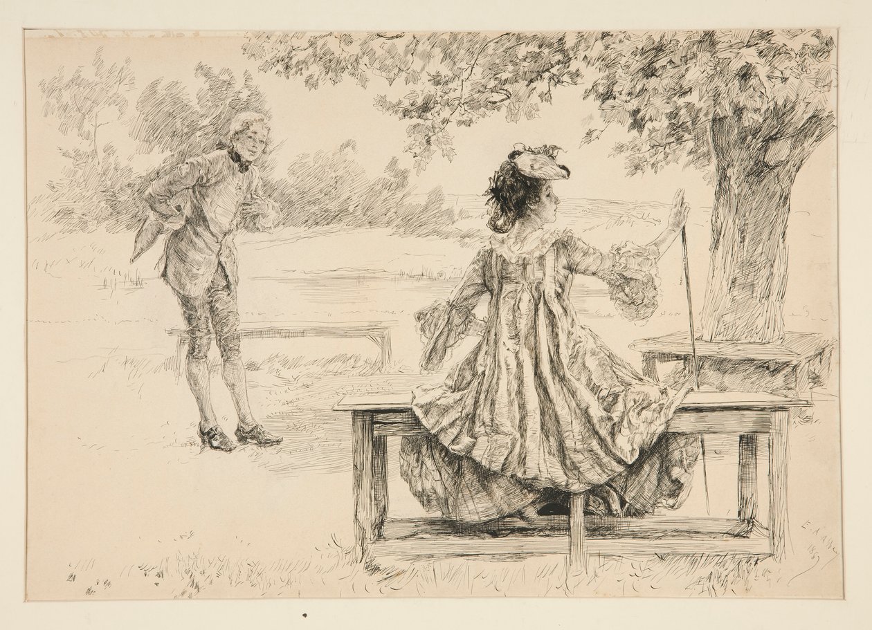 Illustrasjon for av Edwin Austin Abbey