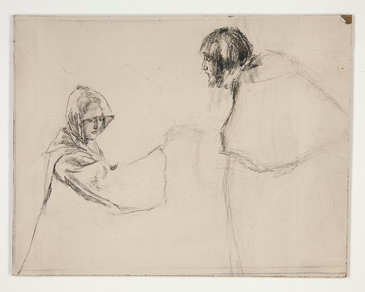 Isabella and the Duke (studie for .1108), fra Measure for Measure av Edwin Austin Abbey
