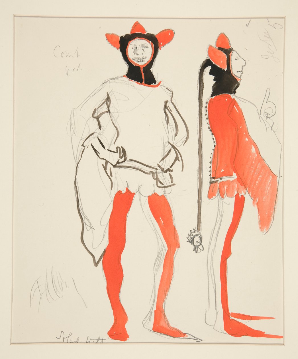 Jesters, kostymeskisse for Henry Irving av Edwin Austin Abbey