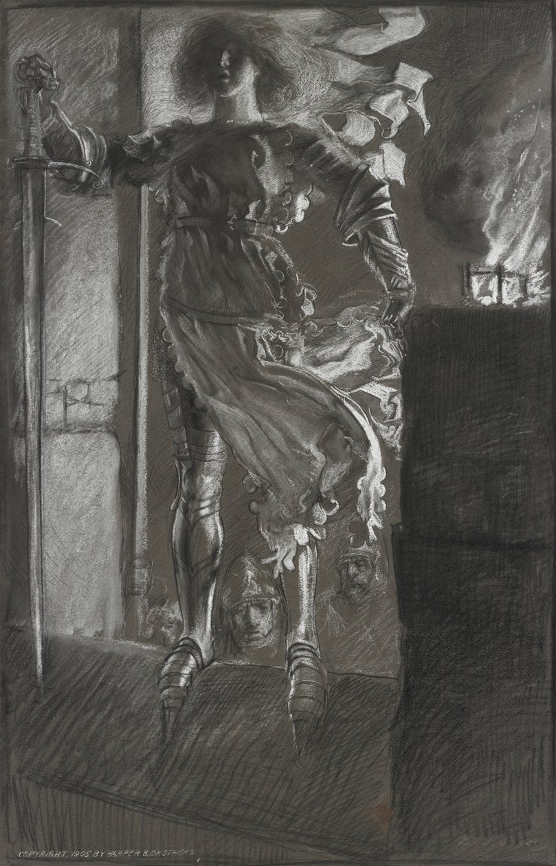 La Pucelle, fra Kong Henry VI, del I, 3. akt, scene 2 av Edwin Austin Abbey