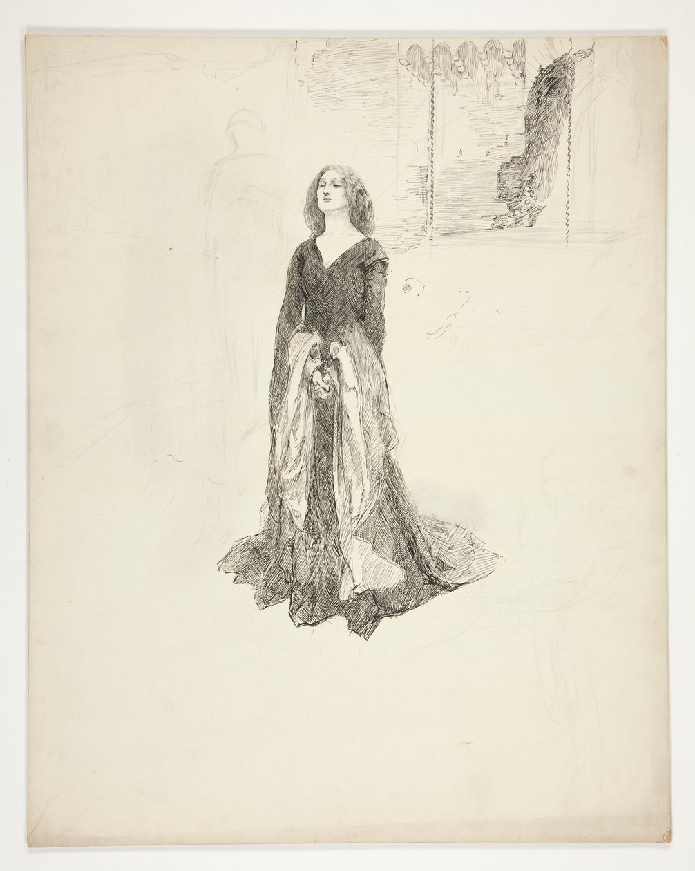 Lady with Hands Clasped, fra kong Richard II av Edwin Austin Abbey