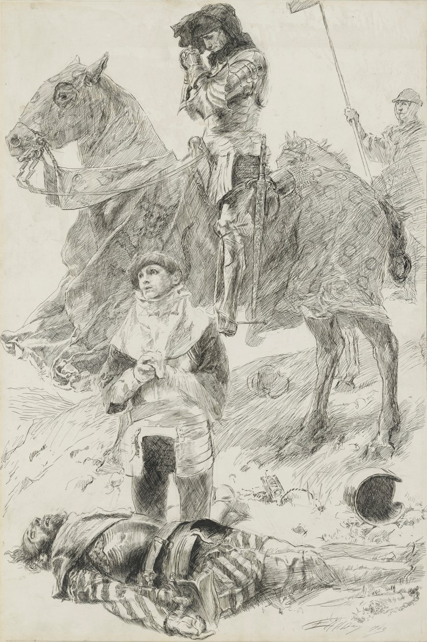 Lancastrian Soldier: av Edwin Austin Abbey