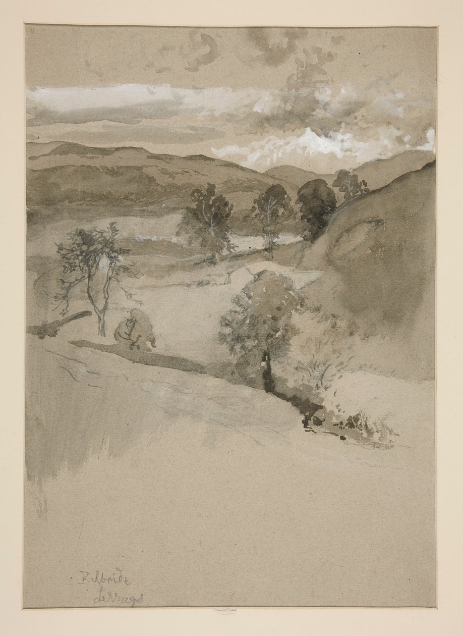 Landskap - Åker av Edwin Austin Abbey