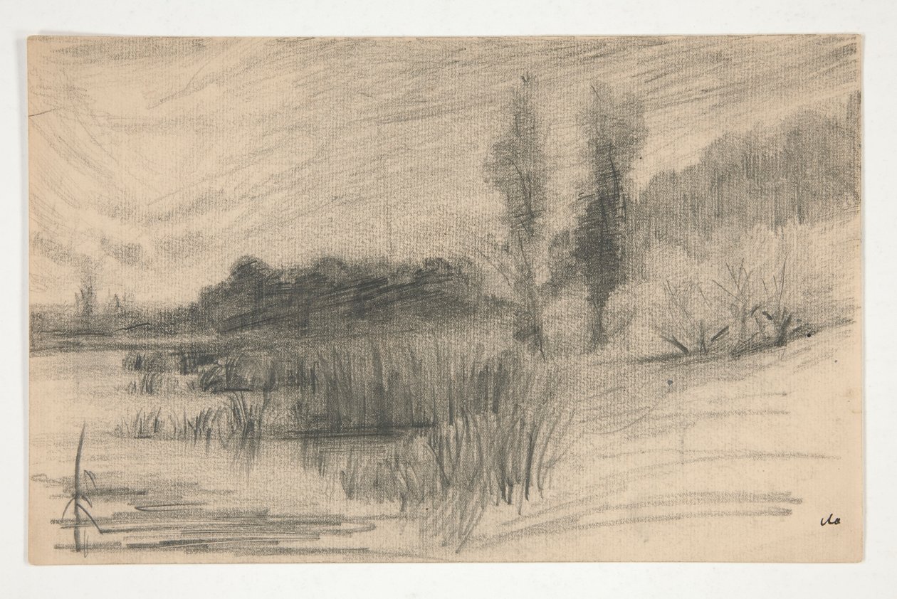 Landskap ved vann av Edwin Austin Abbey