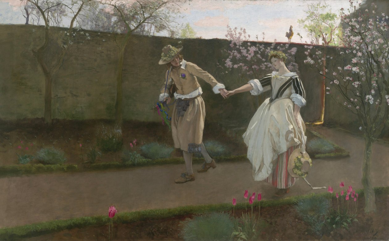 1. mai-morgen, 1890-94 av Edwin Austin Abbey